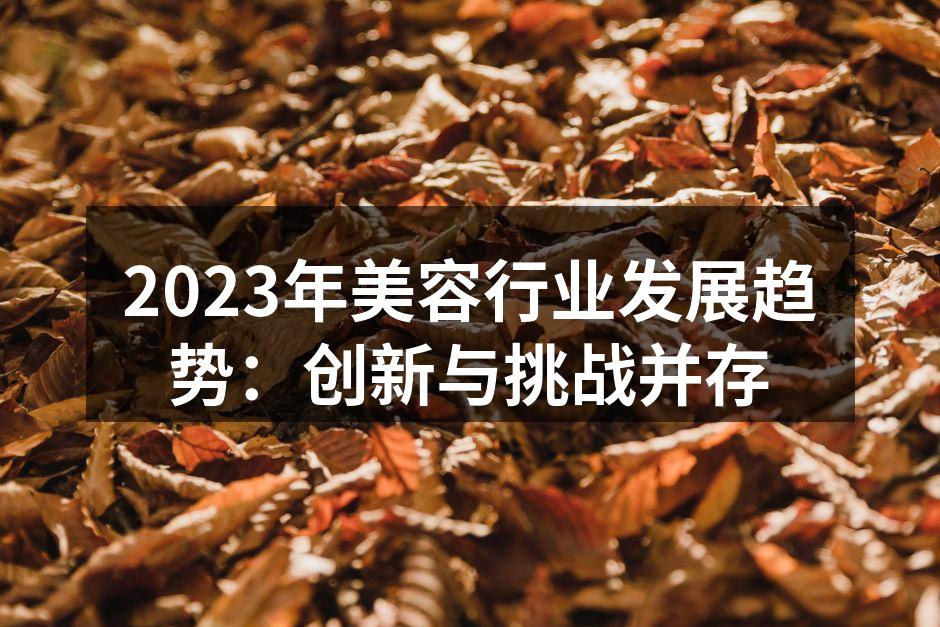 2023年美容行业发展趋势：创新与挑战并